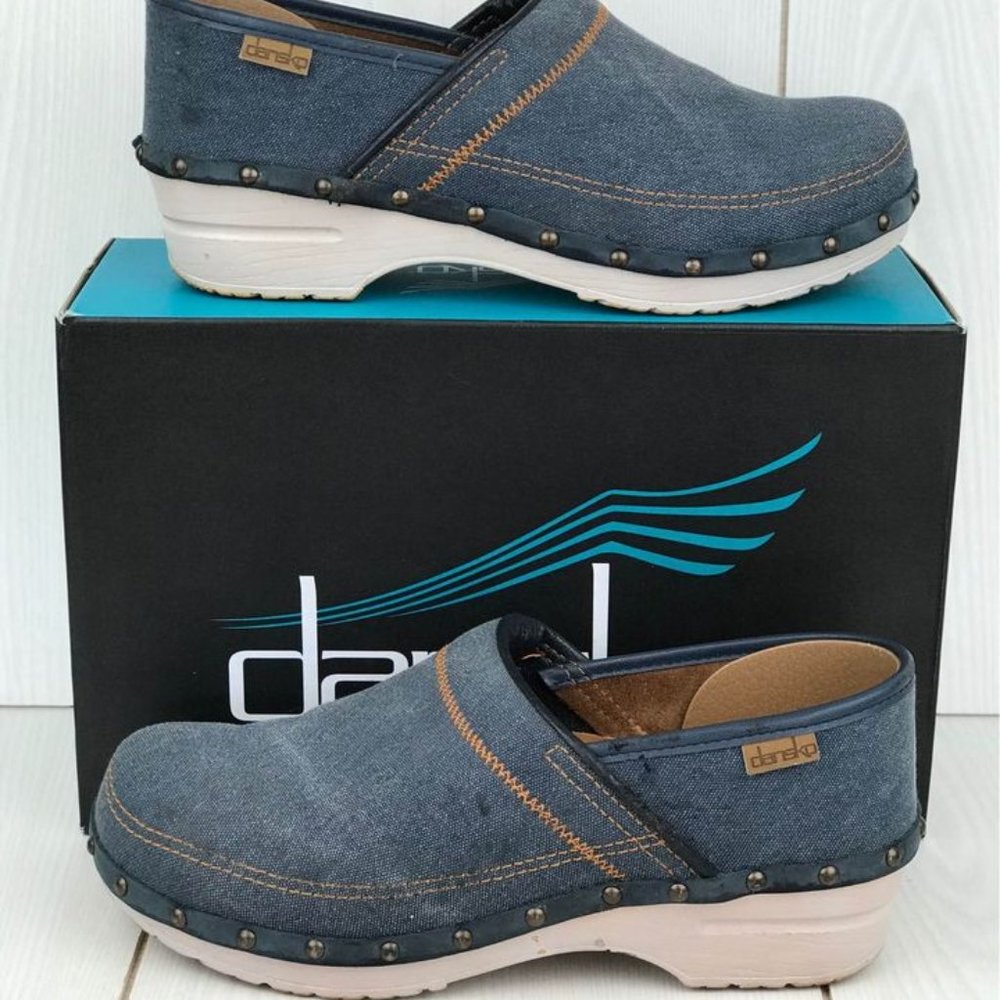 DANSKO Denim Nursing Clogs Shoes Women’s Size 42